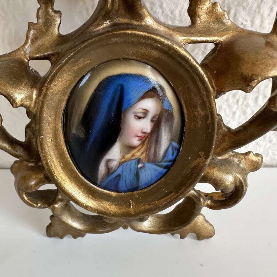A Victorian miniature of the Madonna circa 1880