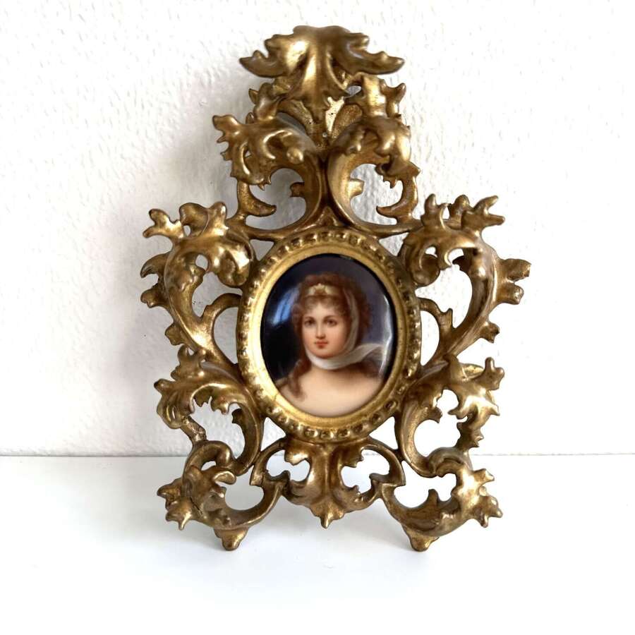 19th century miniature contained in a gilt frame circa 1880