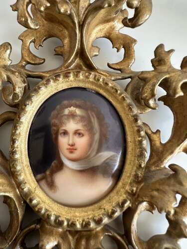 19th century miniature contained in a gilt frame circa 1880