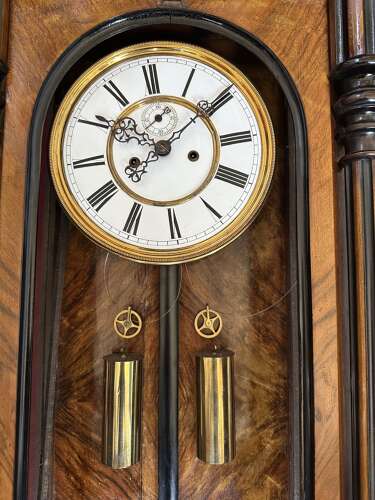 Wall clock, 8-day striking, circa 1880
