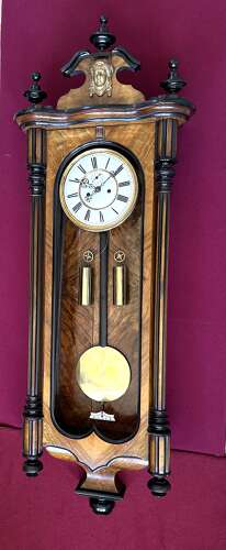 Wall clock, 8-day striking, circa 1880