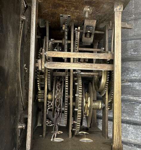 Early wall clock circa 1730/1780 (Barn find condition)